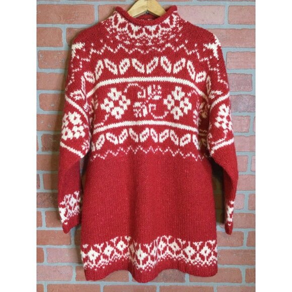 Vintage Express Tricot Women's Wool Knit Tunic Sweater Pullover Chunky size S - Picture 2 of 7